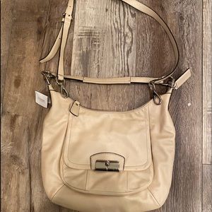 Coach white Kristin leather hobo